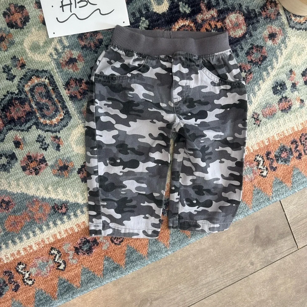 Y2K Garanimals Gray Camouflage Pants Like New Size 12 Months Baby Boy